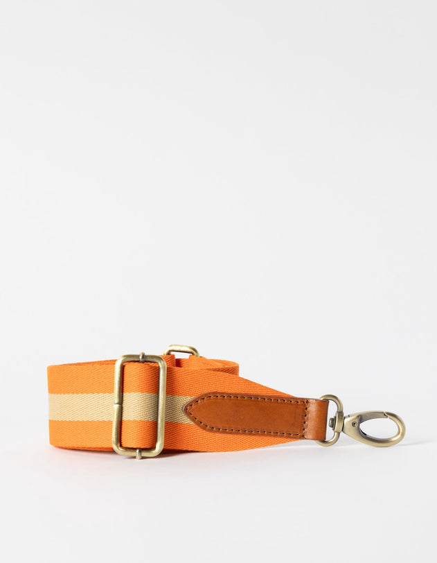 Striped Tasriem Oranje & Cognac