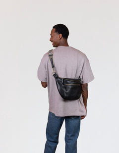 Drew Bum Bag Maxi Black Soft Grain Leather