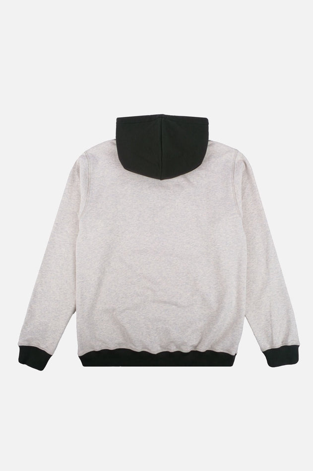 The Hooded Oversized Sweater Warm Heather Grey/Scarab