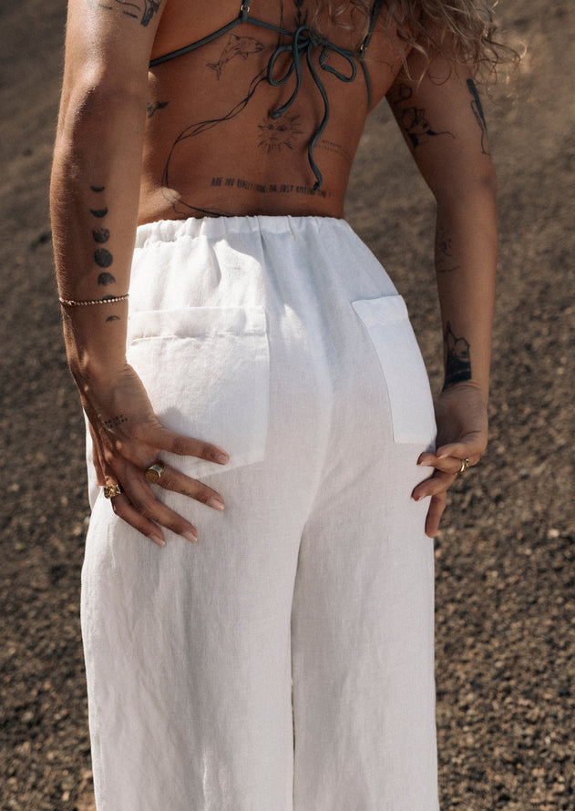 Mai Linnen Broek Wit