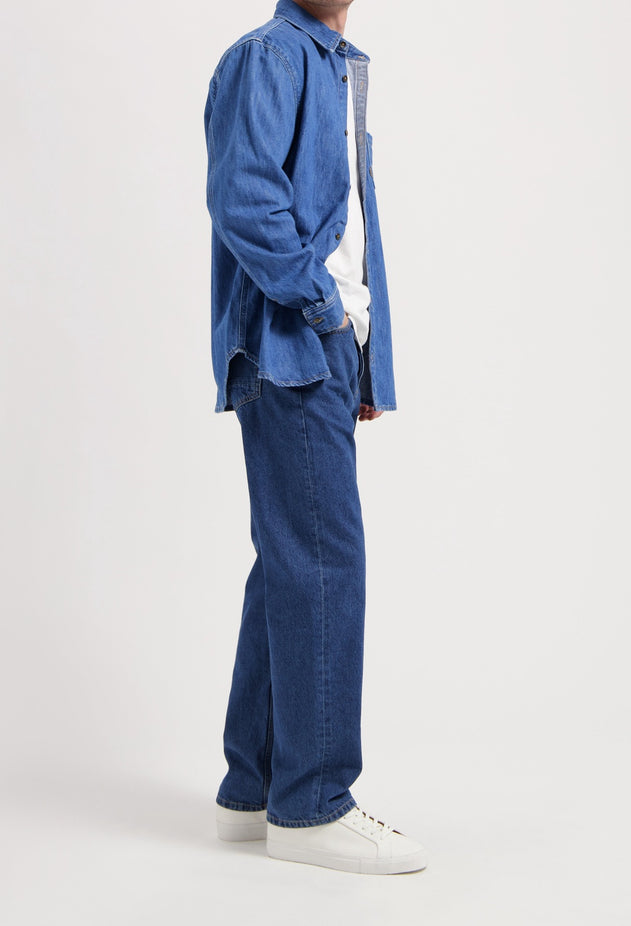 Chris Denim overhemd Medium Stone