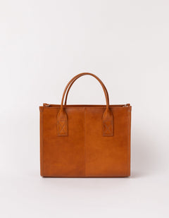 Jackie Midi Bag with Leather Strap Classic Leather Chocolate Brown