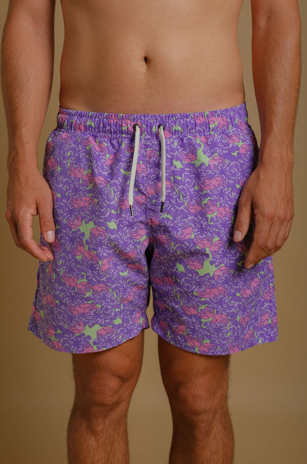 Heren Trippyplant Zwemshort Sour Grape