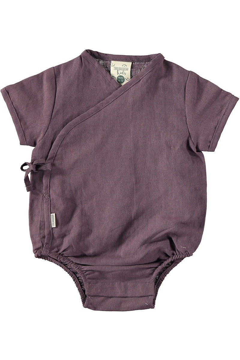 Baby's Linen Blend Kimono Body Purple