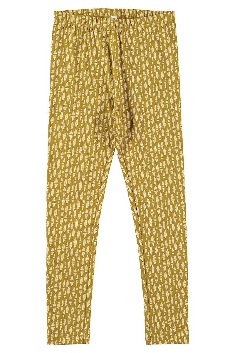 Kids' Organic Cotton Tights Ethnic Mustard