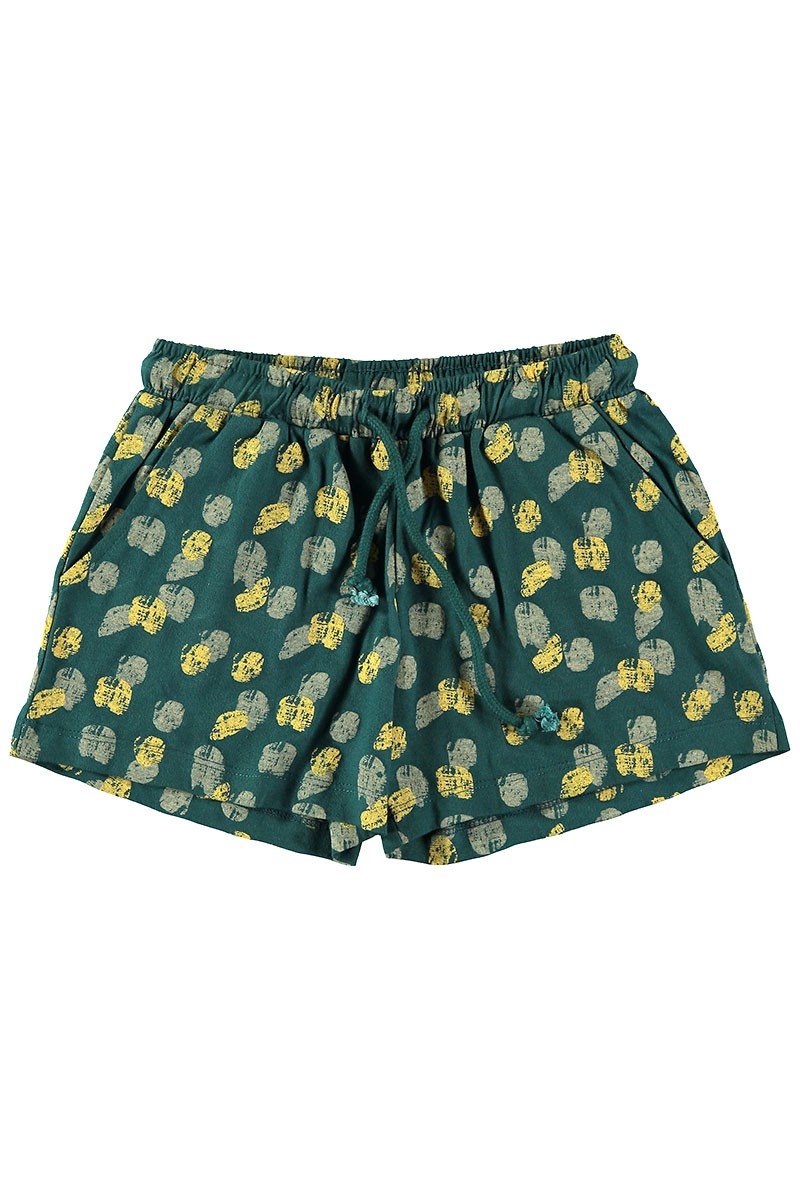 Kinder Katoenen Short Footprints Blue/Green