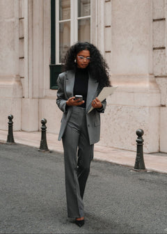 Keanu Flare Trousers Grey