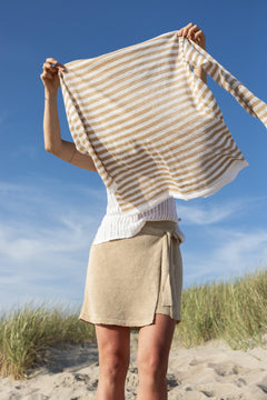 Mare Linen Wrap Skirt Sand