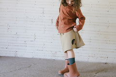 Kid's Gaya Short Flared Skirt Sidereal Rain Beige