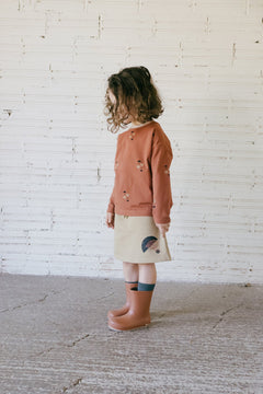 Kid's Gaya Short Flared Skirt Sidereal Rain Beige