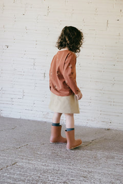 Kid's Gaya Short Flared Skirt Sidereal Rain Beige