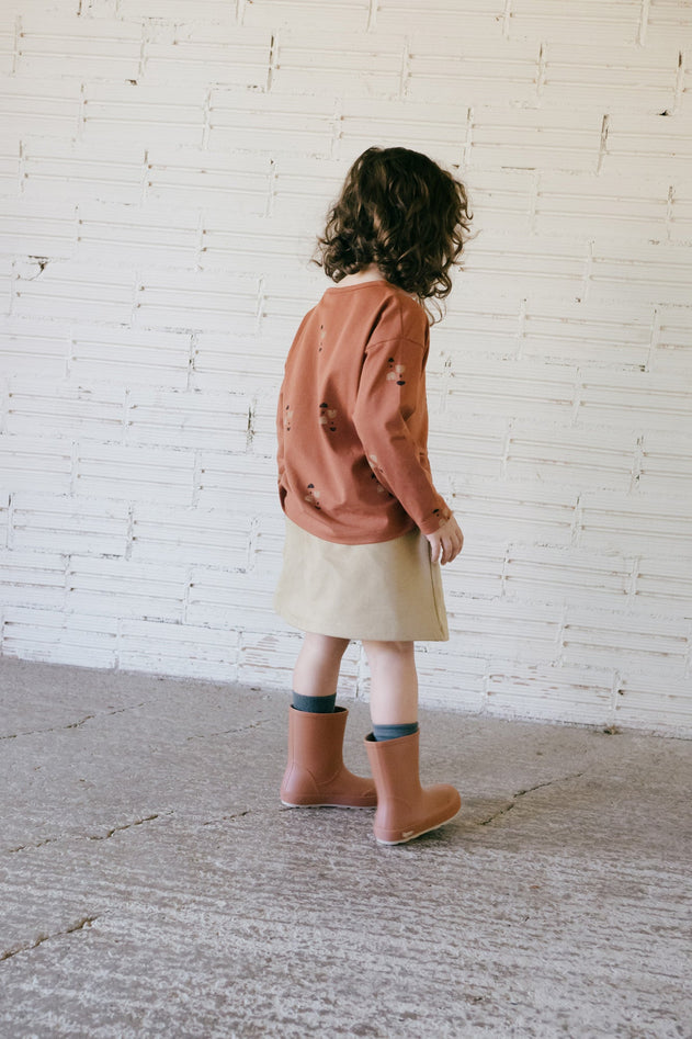 Kid's Gaya Short Flared Skirt Sidereal Rain Beige