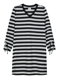 Ailigas Dress Black and White striped