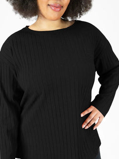 Olos Ribbed Shirt Black