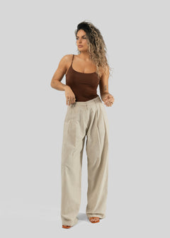 Chloe Linen Trousers Beige