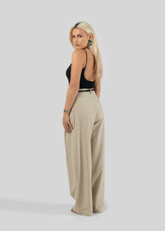 Chloe Linen Trousers Beige