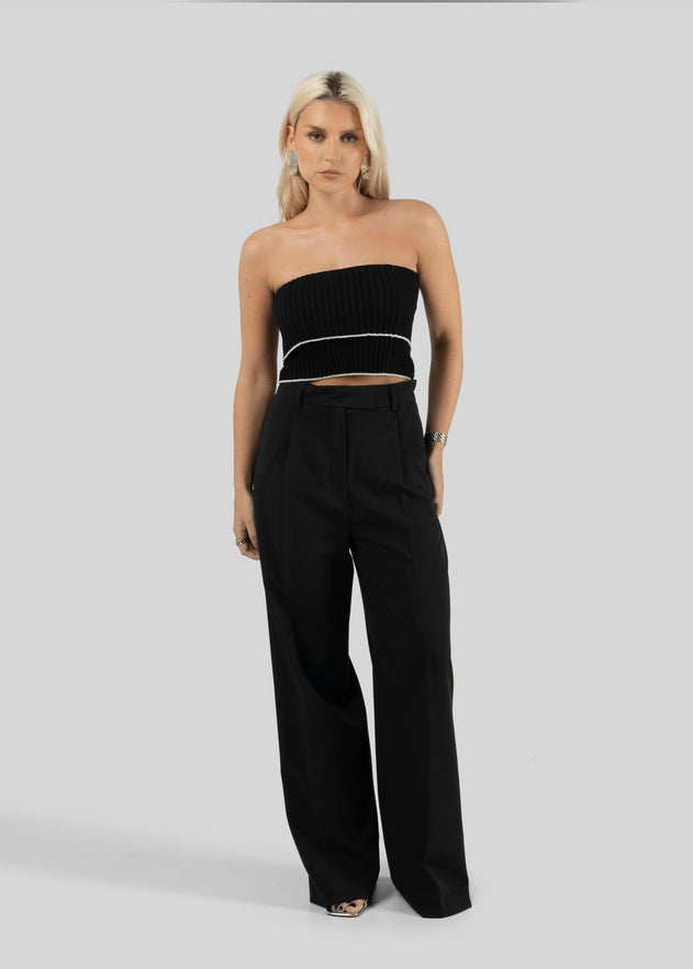 Giselle Bandeau Top Zwart
