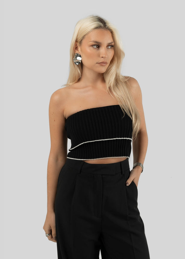 Giselle Bandeau Top Zwart
