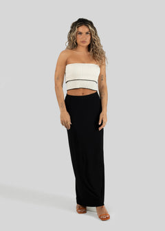 Giselle Bandeau Knitted Top Wit