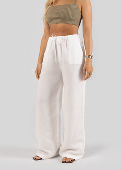 Mai Linnen Broek Wit