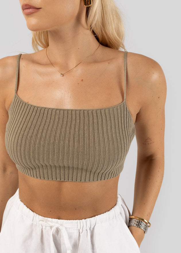 Aruba Backless Top Green