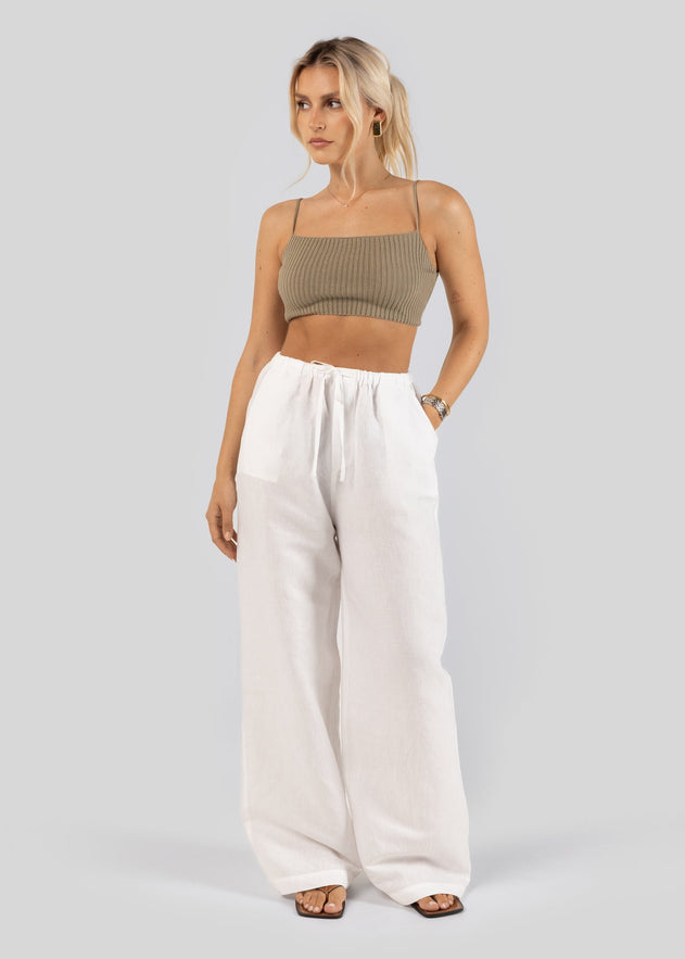 Mai Linnen Broek Wit