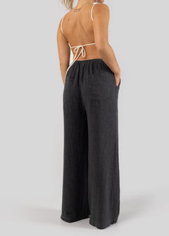 Mai Linen Trousers Anthracite