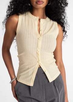 Chiara Fitted Top Butter Yellow