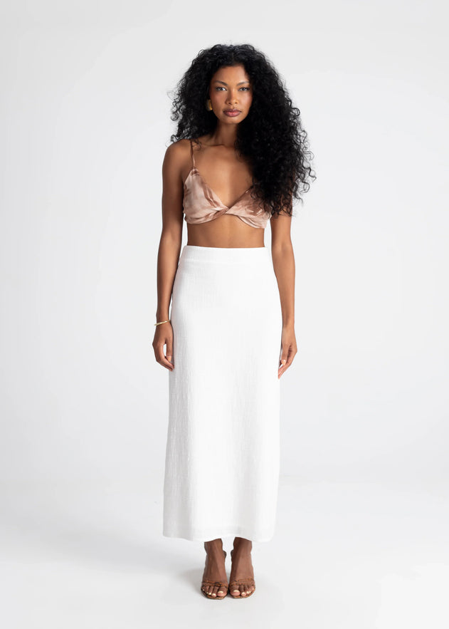 Margherita Cotton Skirt White