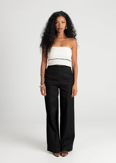 Giselle Bandeau Knitted Top Wit