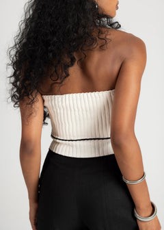 Giselle Bandeau Knitted Top Wit