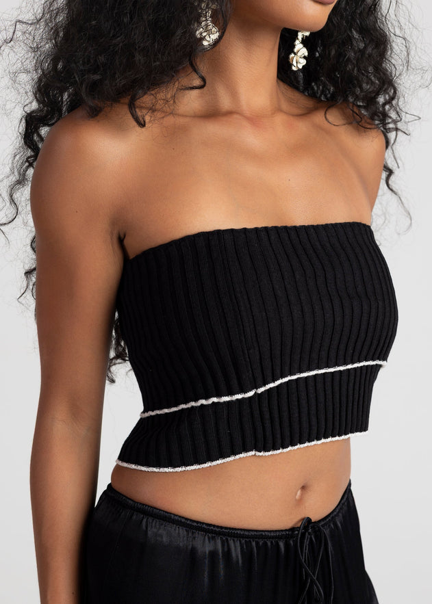 Giselle Bandeau Top Zwart