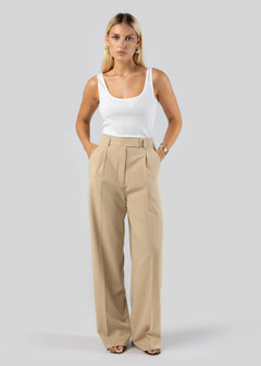 Jagger Getailleerde Broek Beige