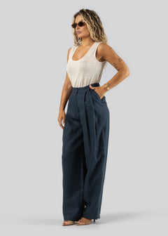 Linen Tank Top Beige