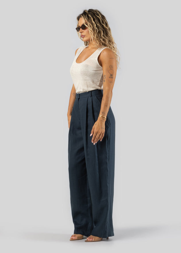 Linen Tank Top Beige