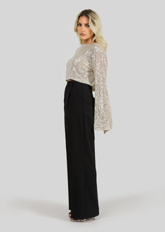 Rue Sequins Blouse Champagne