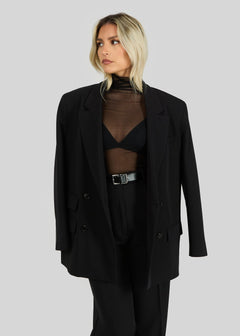 Petrus See-Through Turtleneck Sweater Black