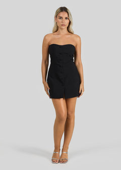 Jagger Strapless Mini Dress Black