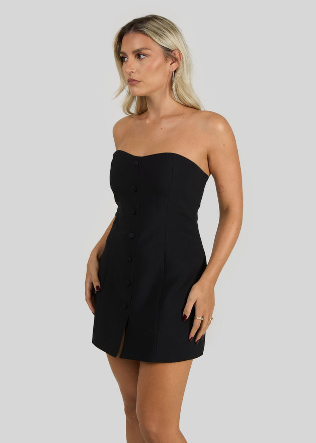 Jagger Strapless Mini Jurk Zwart