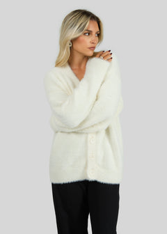 Snow Oversized Cardigan White