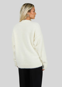 Snow Oversized Cardigan White