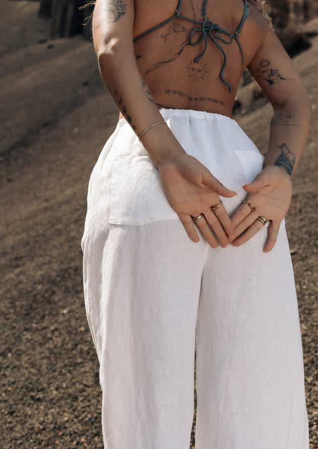 Mai Linnen Broek Wit