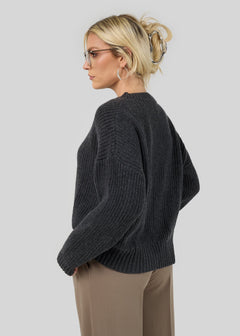 Essential Wool Sweater Dark Grey