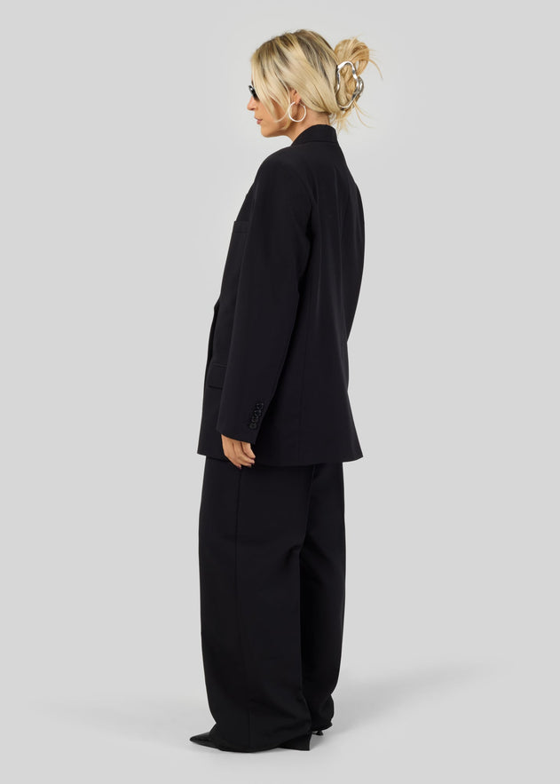 Jagger Double-Breasted Blazer Zwart