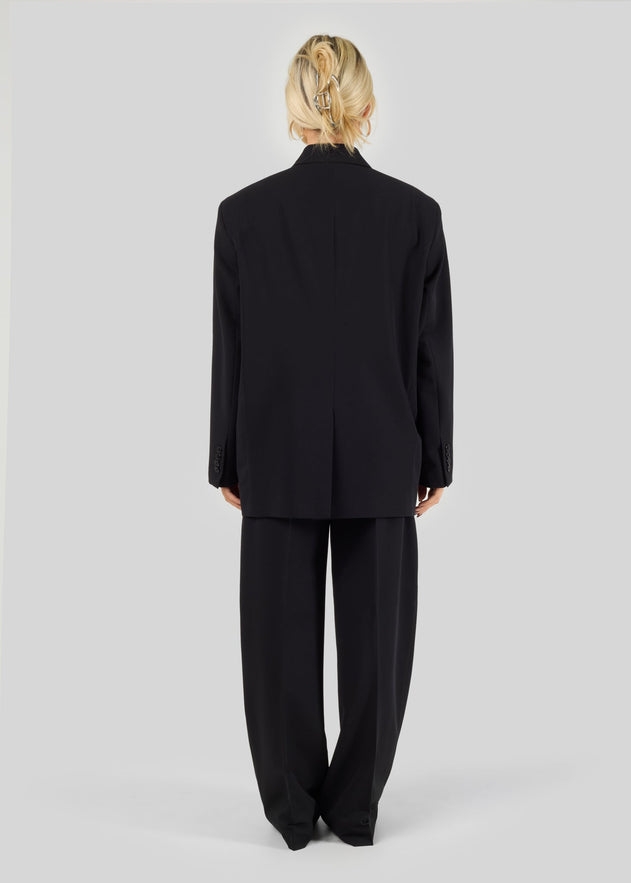 Jagger Double-Breasted Blazer Zwart