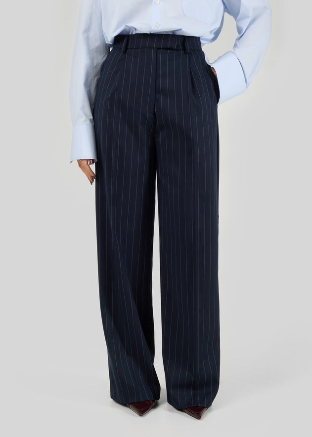 Jagger Tailored Trousers Navy Pinstripe