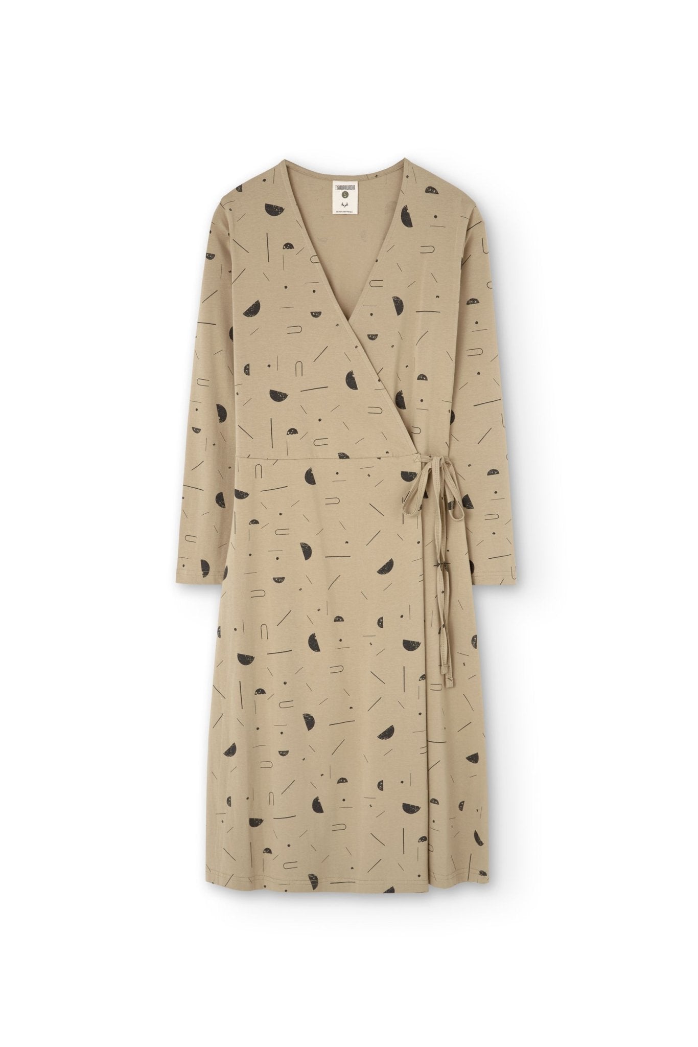 Gemma Crossover Dress Beige Sidereal Rain