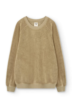 Gilda Terry Raglan Sleeve Sweatshirt Beige