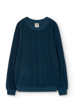 Gilda Terry Raglan Sleeve Sweatshirt Midnight Blue