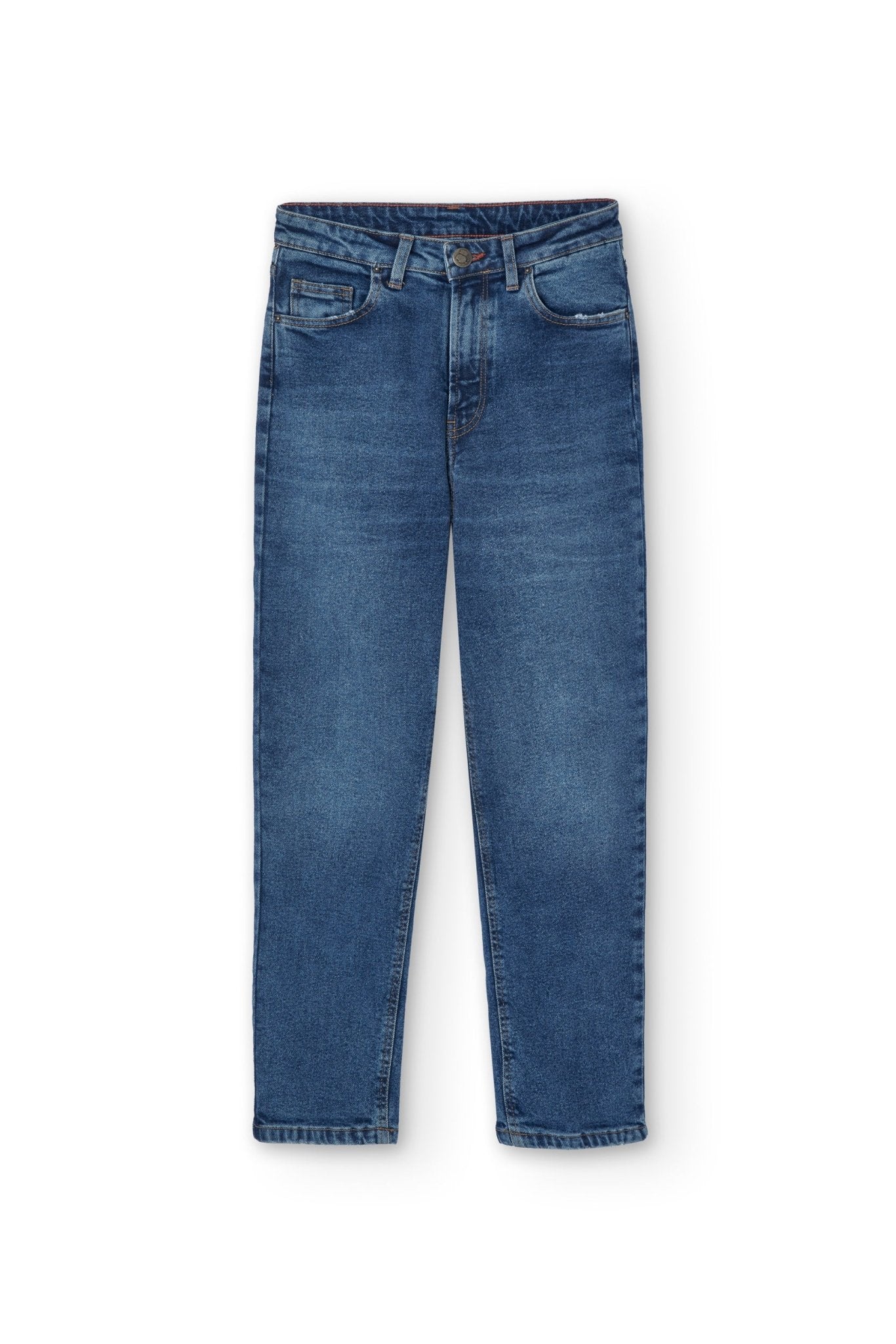 Gueda Momfit Denim Trousers Washed Blue